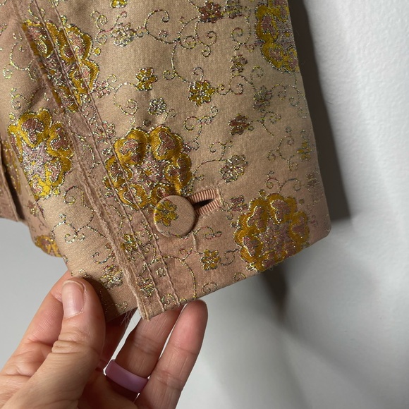 PRADA Elegant Gold & Champagne Brocade Women's Jacket Blazer - Picture 4 of 6